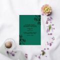 Modern Emerald Green Gold Sprawling Leaves Wedding Foil Holiday Card ...