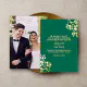 Modern Emerald Green Gold Sprawling Leaves Wedding Foil Holiday Card ...