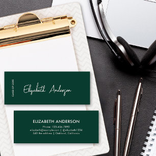 Modern Emerald Green Graduate Student Graduation Calling Card