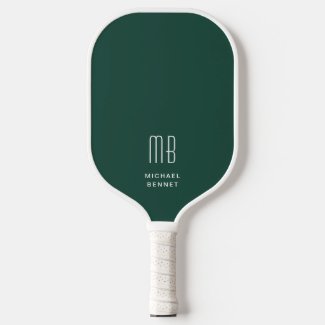 Modern Emerald Green Monogram