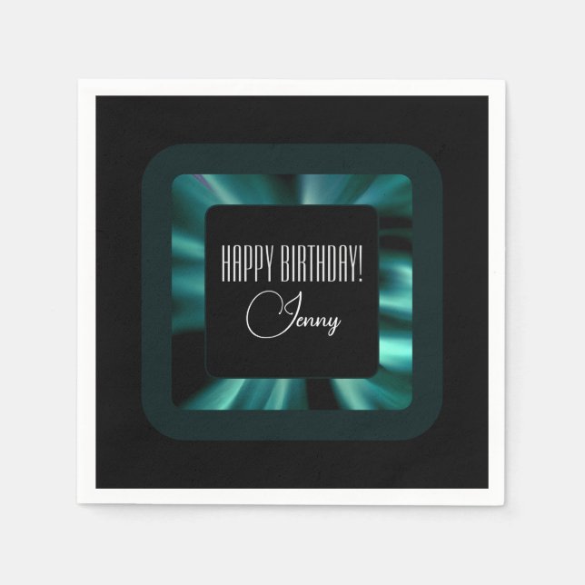 Modern Emerald Green  Napkins (Front)