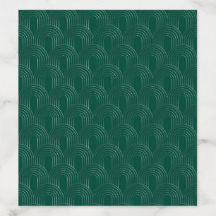 Modern Emerald Green & Silver Arch Envelope Liner