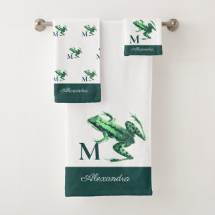 https://rlv.zcache.com/modern_emerald_green_tree_frog_monogram_name_bath_towel_set-r2586d9756dd04bd2a816f1c24c142236_ezaga_307.jpg?rlvnet=1