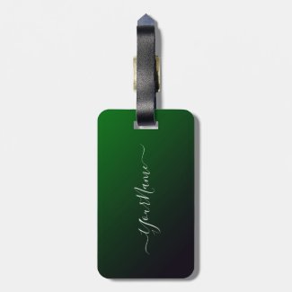 modern emerald  ombré personalized