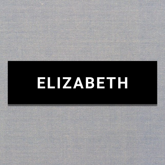 Modern Employee Black Name Tag (Creator Uploaded)