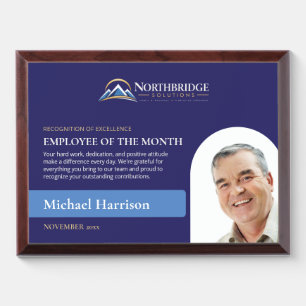 Modern Employee of the Month Award Plaque