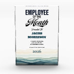 Modern Employee of the Month Custom Recognition Acrylic Award<br><div class="desc">Celebrate excellence with this modern and elegant Employee of the Month award featuring eye-catching retro typography that feels both fresh and timeless. Designed to stand out on any desk or display, this award honors remarkable achievement with style and professionalism. Personalize it with the recipient’s name, company name, and year to...</div>