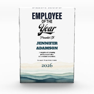Modern Employee of the Year Custom Recognition Acrylic Award