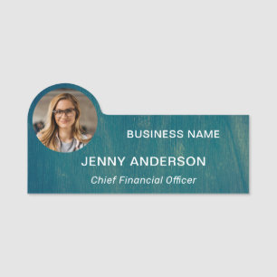 Modern Employee Photo Business Classic Name Tag