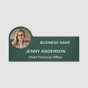 Modern Employee Photo Business Classic Name Tag