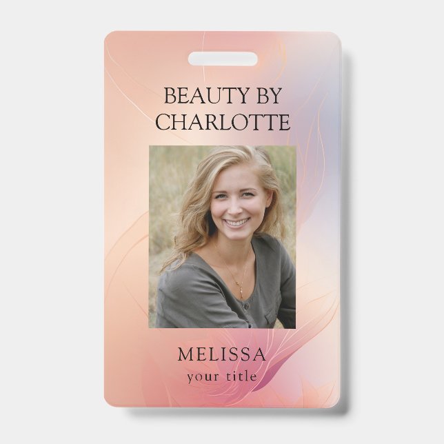 Modern Employee Photo ID Badge (Front)