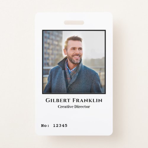 Modern Employee Photo ID Cards Custom Badge