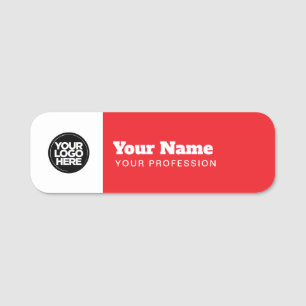 Modern Employee Pin Name Tag or Magnetic with Logo