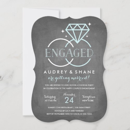 Modern Enchanting Engagement Party Invitation