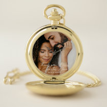 Modern Endless Love Personalized Photo Gift Pocket Watch