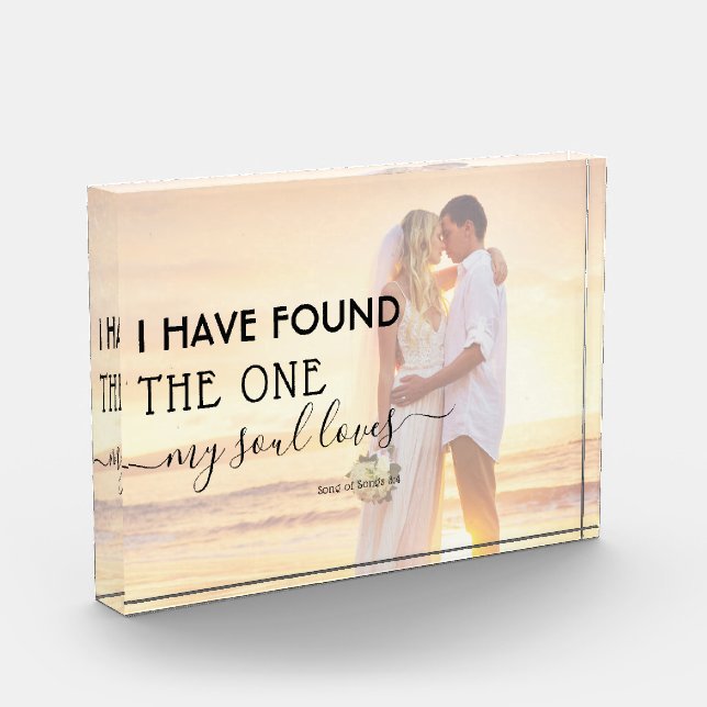 Modern Engaged Photo Found One My Soul Loves (Left)