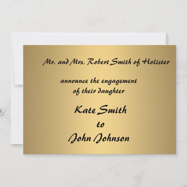 Modern Engagement announcement cards template (Front)