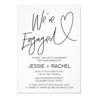 Modern Engagement Invitation