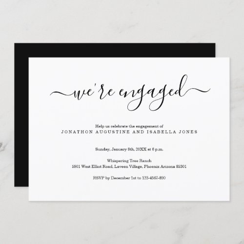 Modern Engagement Party Invitation