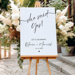 Modern Engagement Party Sign, Minimalist Welcome  Foam Board