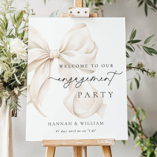 Modern Engagement Party Welcome Sign Foam Boards