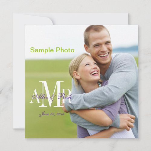 Modern Engagement Photo Wedding Invitation