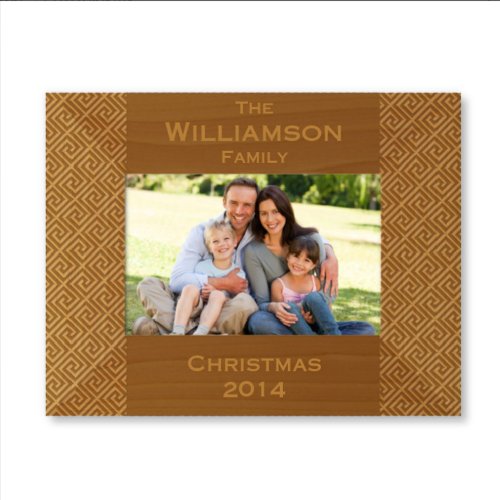 Modern Engraved 9x7 Wooden Picture Frame