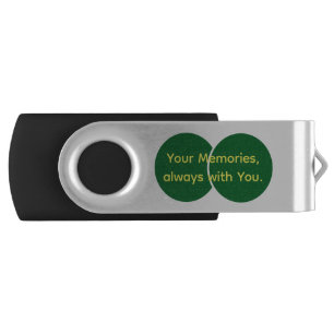 Modern Engraved Silver USB Flash Drive