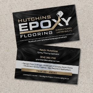 Modern Epoxy Flooring and Resin Coating Business Card