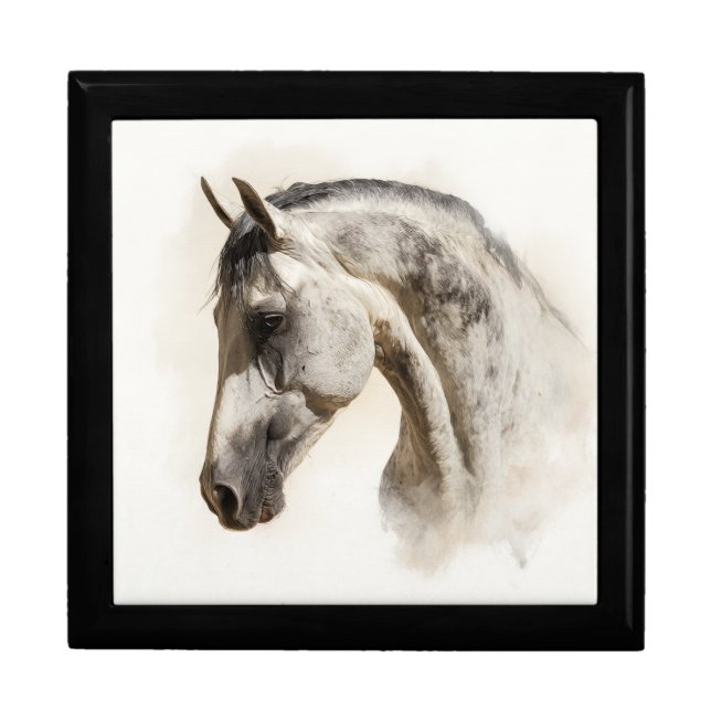 Modern Equestrian Elegant Lusitano Horse Gift Box (Front)