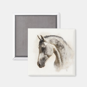 Modern Equestrian Elegant Lusitano Horse Magnet