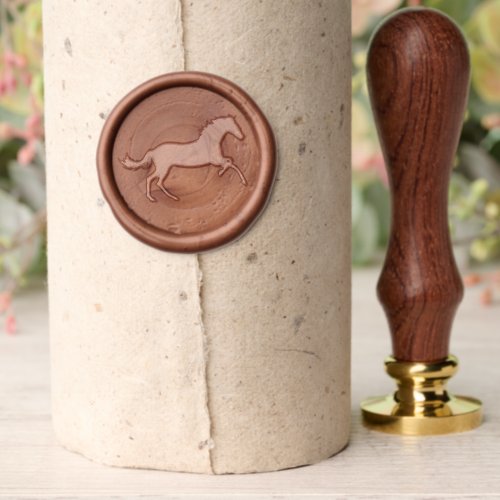 Modern Equestrian Horse Silhouette Wax Seal Stamp