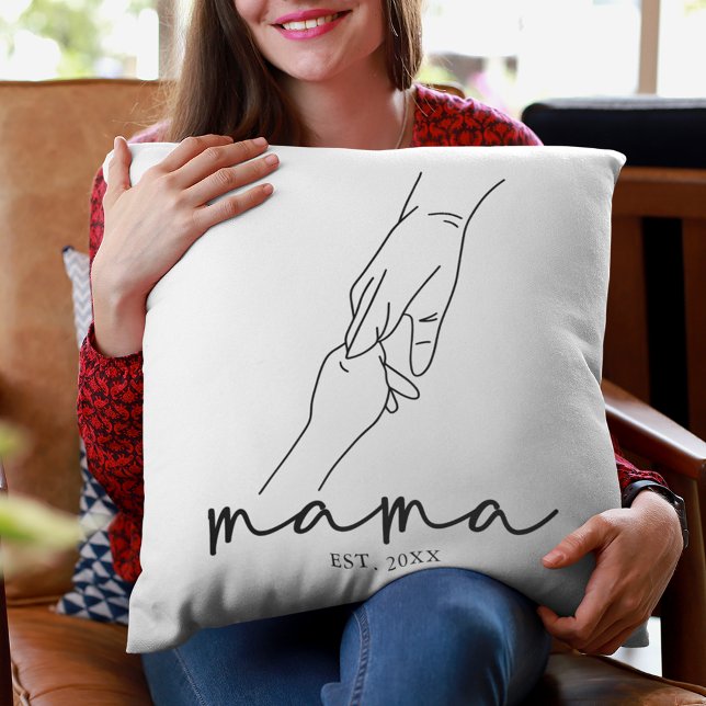 Modern Established Mama Throw Pillow (Creator Uploaded)