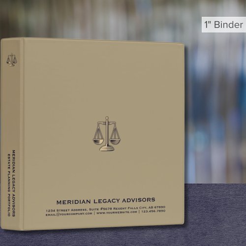 Modern Estate Planning Binder with Justice Scales