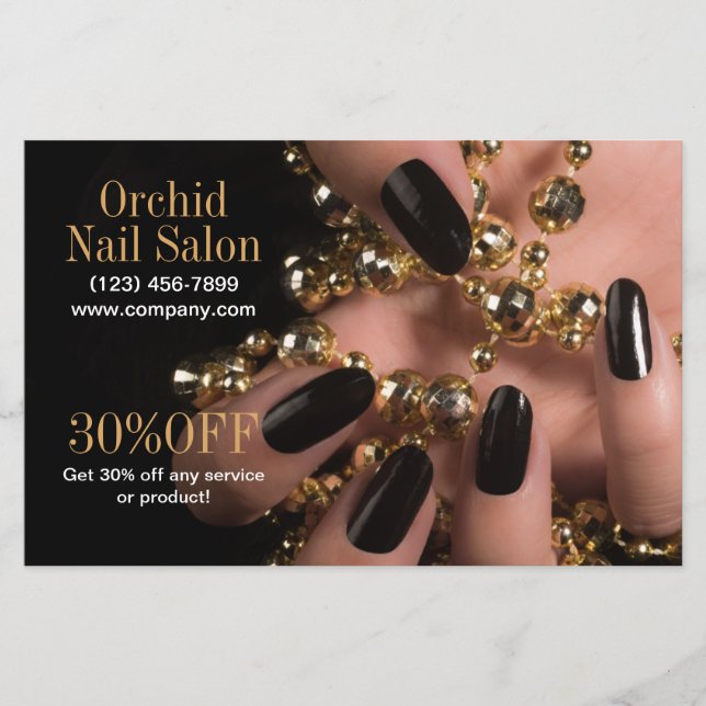 Modern Esthetician SPA Nail Salon Price Lists Flyer (Front)