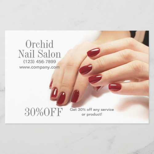 Modern Esthetician SPA Nail Salon Price Lists Flyer