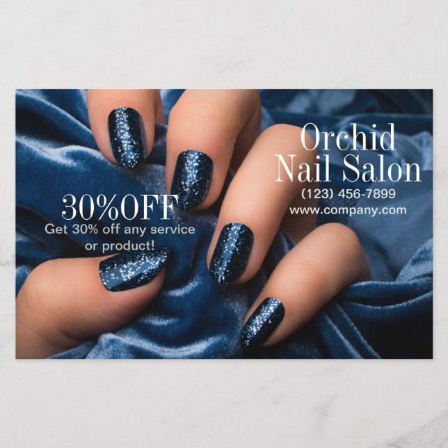 Modern Esthetician SPA Nail Salon Price Lists Flyer (Front)