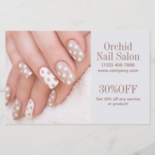 Modern Esthetician SPA Nail Salon Price Lists Flyer