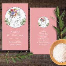 Modern Esthetician Stylist Spa Elegant Chic Floral