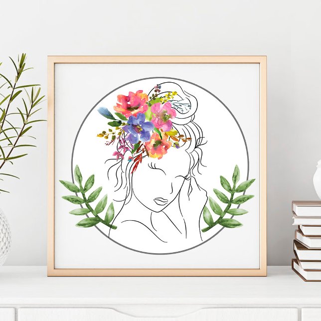 Modern Esthetician Stylist Spa Elegant Chic Floral Poster (Creator Uploaded)