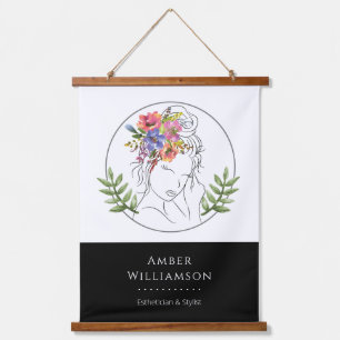 Modern Esthetician Stylist Spa Elegant Woman Hanging Tapestry