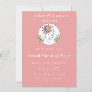 Modern Esthetician Stylist Spa Elegant Woman Invitation