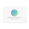 Modern Etched Blue Green Circle Business Card