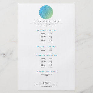 Modern Etched Blue Green Circle Flyer