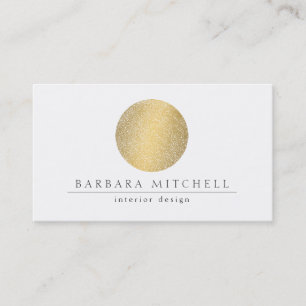Modern Etched Gold Circle II Business Card