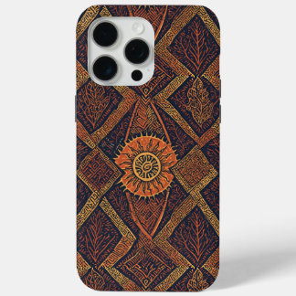 Modern Ethnic Batik-Inspired Pattern iPhone 15 Pro Max Case