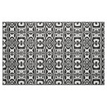 Modern Ethnic Black and White Geometric Pattern Fabric