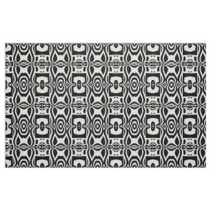 Modern Ethnic Black and White Geometric Pattern Fabric