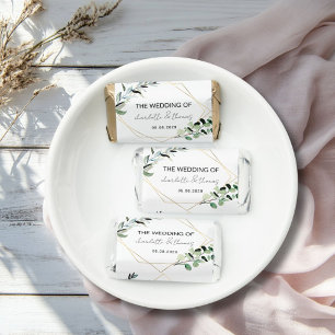 Modern Eucalyptus Bridal Shower   Hershey's Miniatures