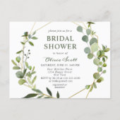 Modern Eucalyptus Bridal Shower Invitation Card (Front)